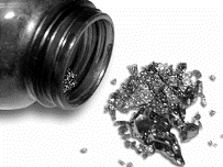imple substances. Nonmetals: Dark violet crystals of iodine