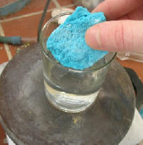 Crystal growing of copper sulphate: Dissolution of copper sulphate - Stage №1