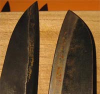 Why blacken fruit knives